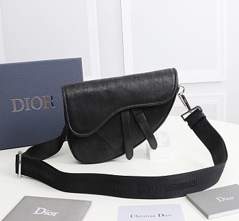 Kitlife Dior Saddle Bag Black Oblique Galaxy Print Calfskin - 21cm x 16cm x 3cm