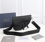 Kitlife Dior Saddle Bag Black Grained Calfskin - 21x16x3cm - 1