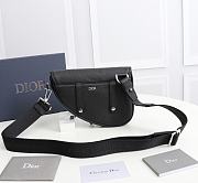 Kitlife Dior Saddle Bag Black Grained Calfskin - 21x16x3cm - 6