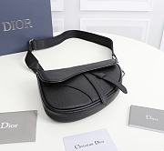 Kitlife Dior Saddle Bag Black Grained Calfskin - 21x16x3cm - 5