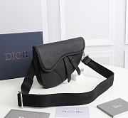 Kitlife Dior Saddle Bag Black Grained Calfskin - 21x16x3cm - 4