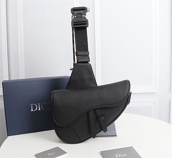 Kitlife Dior Saddle Bag Black Grained Calfskin - 20 x 28.6 x 5 cm