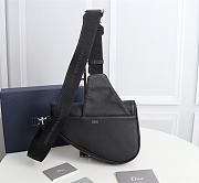 Kitlife Dior Saddle Bag Black Grained Calfskin - 20 x 28.6 x 5 cm - 6