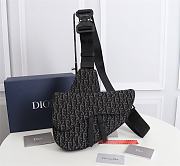 Kitlife Dior Saddle Dior Black Oblique canvas - 20 x 28.6 x 5 cm - 1