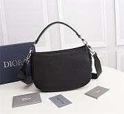 Kitlife Dior Saddle Soft Bag Black Grained Calfskin - 24x 17.5 x 7.5cm - 6