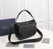 Kitlife Dior Saddle Soft Bag Black Grained Calfskin - 24x 17.5 x 7.5cm - 4