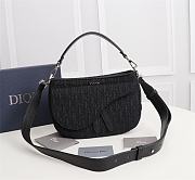 Kitlife Dior Saddle Soft Bag Black Oblique - 24x 17.5 x 7.5cm - 1