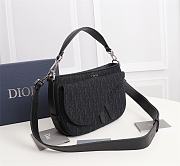 Kitlife Dior Saddle Soft Bag Black Oblique - 24x 17.5 x 7.5cm - 5