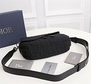 Kitlife Dior Saddle Soft Bag Black Oblique - 24x 17.5 x 7.5cm - 3