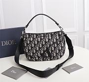 Kitlife Dior Saddle Soft Bag Beige and Black Dior Oblique Jacquard - 24x 17.5 x 7.5cm - 1