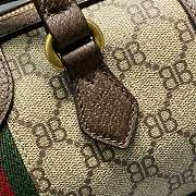 Kitlife Balenciaga x Gucci Bag In Canvas Jacquard Brown - 24.4x11.9x11.9cm - 2