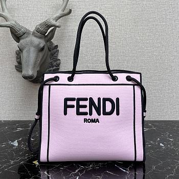 Kitlife Fendi Roma Tote Canvas Bag Pink - 41x31x14cm