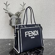 Kitlife Fendi Roma Tote Canvas Bag Black - 41x31x14cm - 6