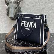 Kitlife Fendi Roma Tote Canvas Bag Black - 41x31x14cm - 4