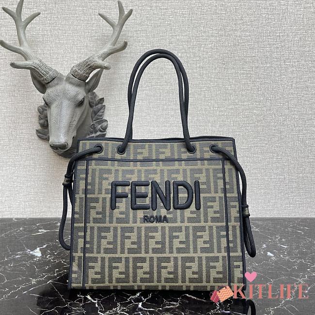 Kitlife Fendi Roma Tote Canvas FF Farbic Bag - 41x31x14cm - 1