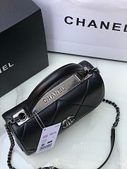 Kitlife Chanel Trendy CC Large Plaid Black Bag With Silver Hardware - 25cmX15cmX17cm - 2