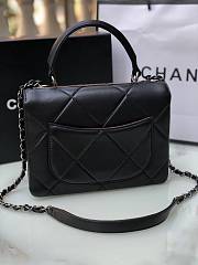 Kitlife Chanel Trendy CC Large Plaid Black Bag With Silver Hardware - 25cmX15cmX17cm - 4