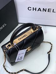 Kitlife Chanel Trendy CC Large Plaid Black Bag With Gold Hardware - 25cmX15cmX17cm - 4