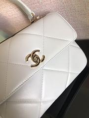 Kitlife Chanel Trendy CC Large Plaid White Bag With Gold Hardware - 25cmX15cmX17cm - 2