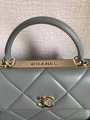 Kitlife Chanel Trendy CC Large Plaid Gray Bag With Gold Hardware - 25cmX15cmX17cm - 4