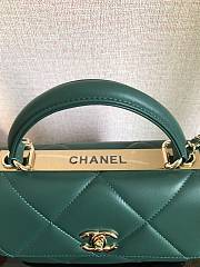 Kitlife Chanel Trendy CC Large Plaid Green Bag With Gold Hardware - 25cmX15cmX17cm - 2