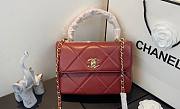 Kitlife Chanel Trendy CC Large Plaid Red Bag With Gold Hardware - 25cmX15cmX17cm - 1