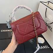 Kitlife Chanel Trendy CC Large Plaid Red Bag With Gold Hardware - 25cmX15cmX17cm - 5