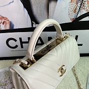 Kitlife Chanel Trendy CC Chevron White Bag With Gold Hardware - 25×12×17CM - 2