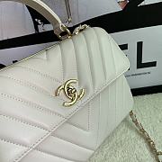 Kitlife Chanel Trendy CC Chevron White Bag With Gold Hardware - 25×12×17CM - 5