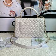 Kitlife Chanel Trendy CC Chevron White Bag With Gold Hardware - 25×12×17CM - 6