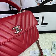 Kitlife Chanel Trendy CC Chevron Red Bag With Silver Hardware - 25×12×17CM - 6