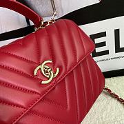 Kitlife Chanel Trendy CC Chevron Red Bag With Gold Hardware - 25×12×17CM - 6