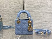 Kitlife Dior Micro Lady Cloud Blue Cannage Patent Leather - 12x10x5cm - 1