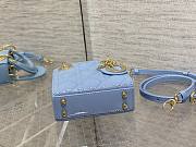 Kitlife Dior Micro Lady Cloud Blue Cannage Patent Leather - 12x10x5cm - 5