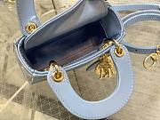 Kitlife Dior Micro Lady Cloud Blue Cannage Patent Leather - 12x10x5cm - 4