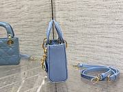 Kitlife Dior Micro Lady Cloud Blue Cannage Patent Leather - 12x10x5cm - 3