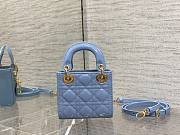 Kitlife Dior Micro Lady Cloud Blue Cannage Patent Leather - 12x10x5cm - 2
