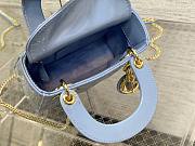 Kitlife Dior Mini Lady Cloud Blue Cannage Patent Leather - 17cm - 6