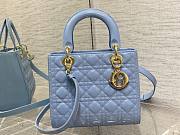 Kitlife Dior Medium Lady Cloud Blue Cannage Patent Leather - 24cm - 1