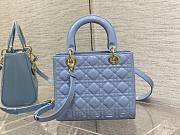 Kitlife Dior Medium Lady Cloud Blue Cannage Patent Leather - 24cm - 6