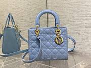 Kitlife Dior Medium Lady Cloud Blue Cannage Patent Leather - 24cm - 2