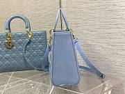 Kitlife Dior Large Lady Cloud Blue Cannage Patent Leather - 32 x 25 x 11 cm - 2