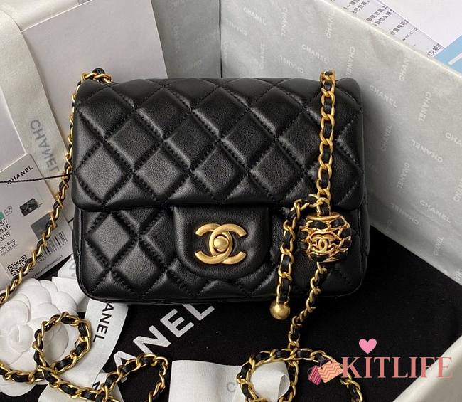 Kitlife Chanel CF Mini Black Flap Bag - AS1787 - 18cm - 1