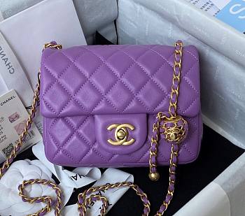 Kitlife Chanel CF Mini Purple Flap Bag - AS1787 - 18cm