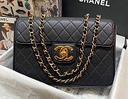 Kitlife Chanel Classic Flap Bag CF C Logo Grained Calfskin Leather - 30x21x8cm - 1