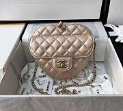 Kitlife Chanel Heart Bag Lambskin Gold- AS3191 - 18x17x6.5cm - 1