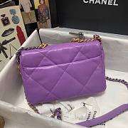 Kitlife Chanel 19 Purple Flap Bag Medium - 26x16x9cm - 3
