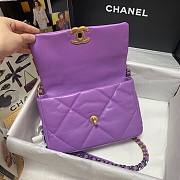 Kitlife Chanel 19 Purple Flap Bag Medium - 26x16x9cm - 5