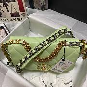 Kitlife Chanel 19 Light Green Flap Bag Medium - 26x16x9cm - 4