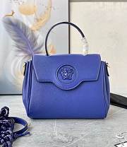 Versace Virtus Medusa Trumpet Handbag Blue – 25x15x22 cm - 1